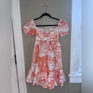 Urban Outfitters Coral Babydoll Dress